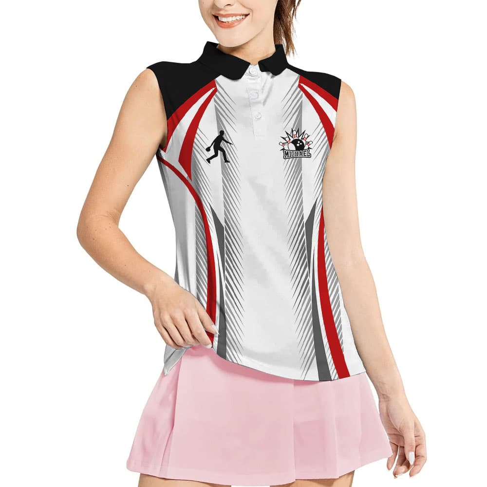 Unique Bowling Women's Sleeveless Top With Names1