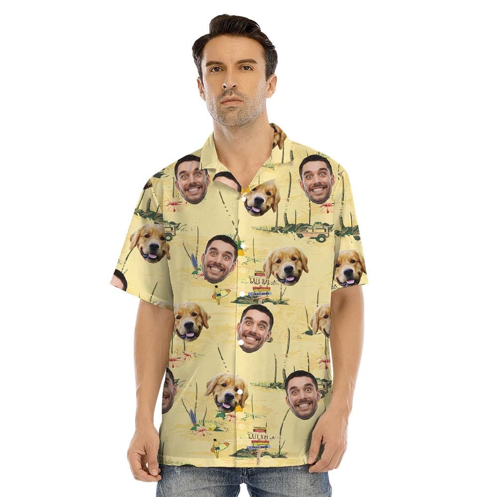 Vintage Beach Couples Hawaiian Outfits With Faces1