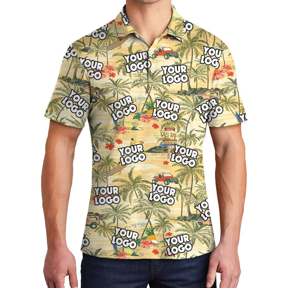 Vintage Beach Polo Shirts With Custom Logos4