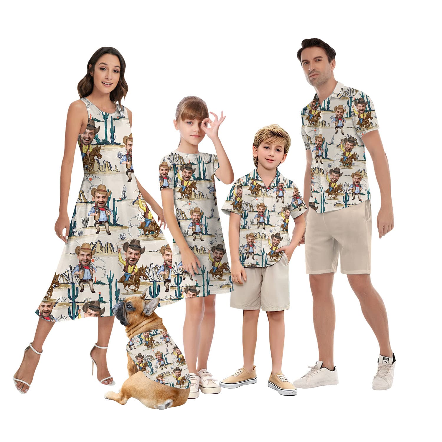 Western Cowboy Matching Hawaiian Shirt For Adults And Kids1