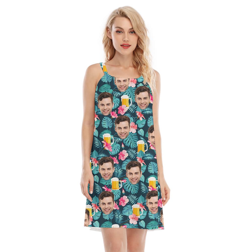 Women's Tropical Beer Party Cami Dress1