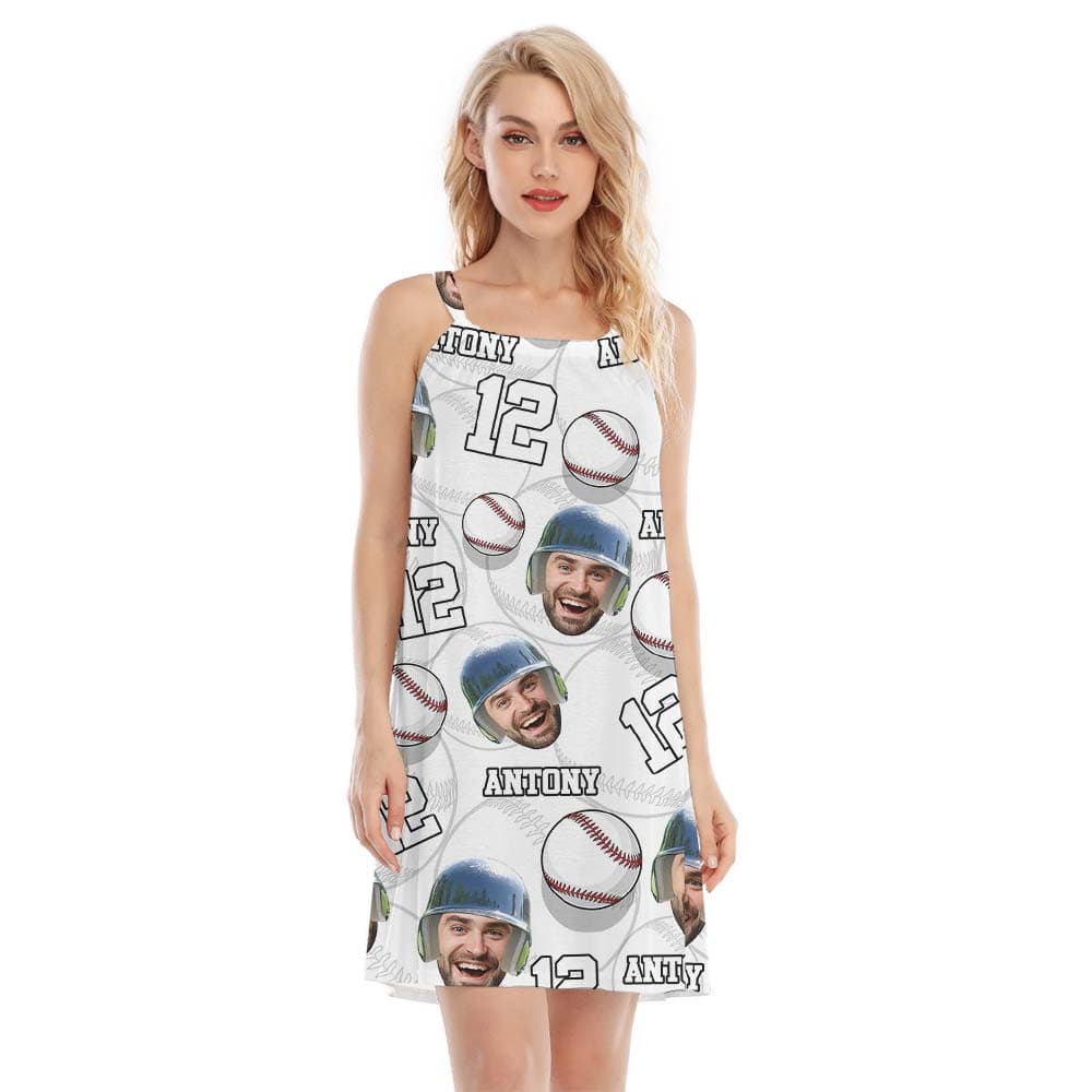 Baseball Hawaiian Cami Dress With Your Lover