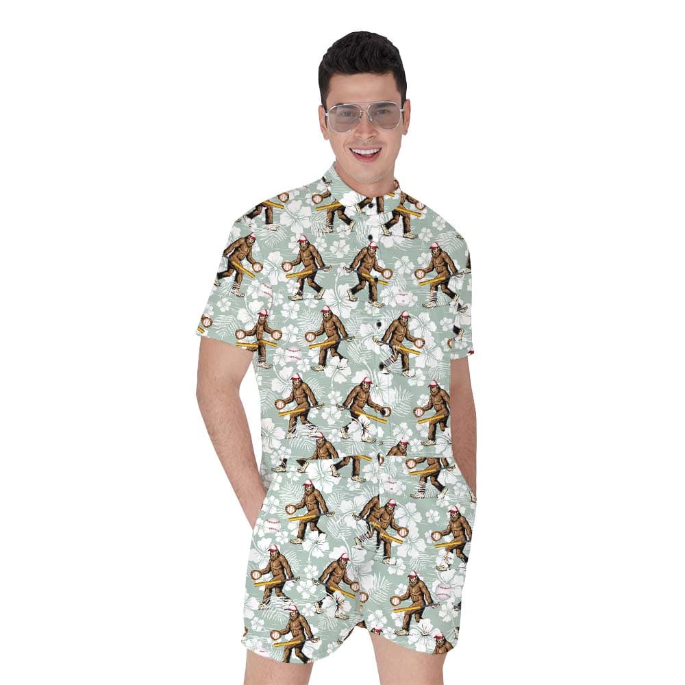Bigfoot Baseball Team Male's Romper1
