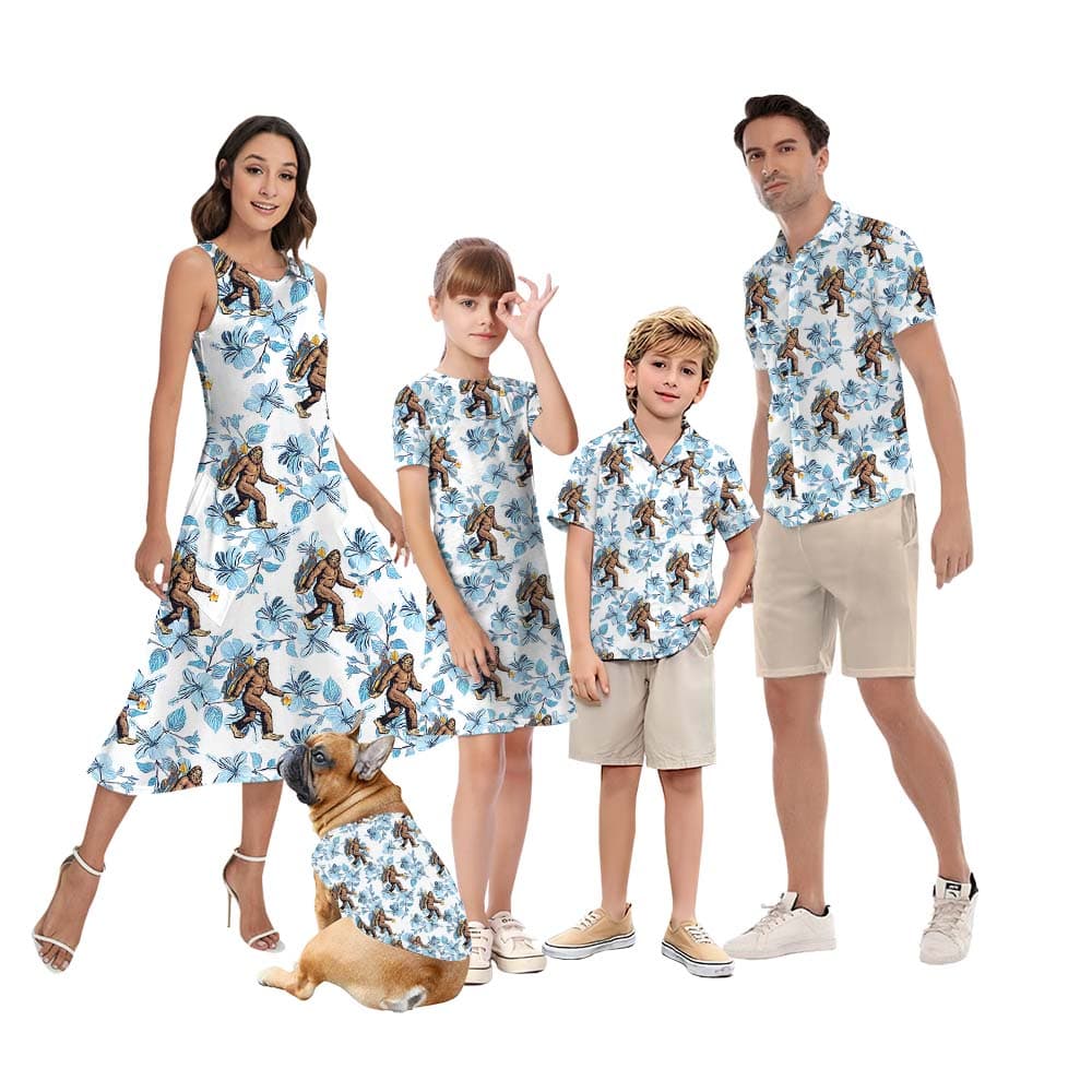 Bigfoot Beer Golfer Matching Family Hawaiian Shirts5