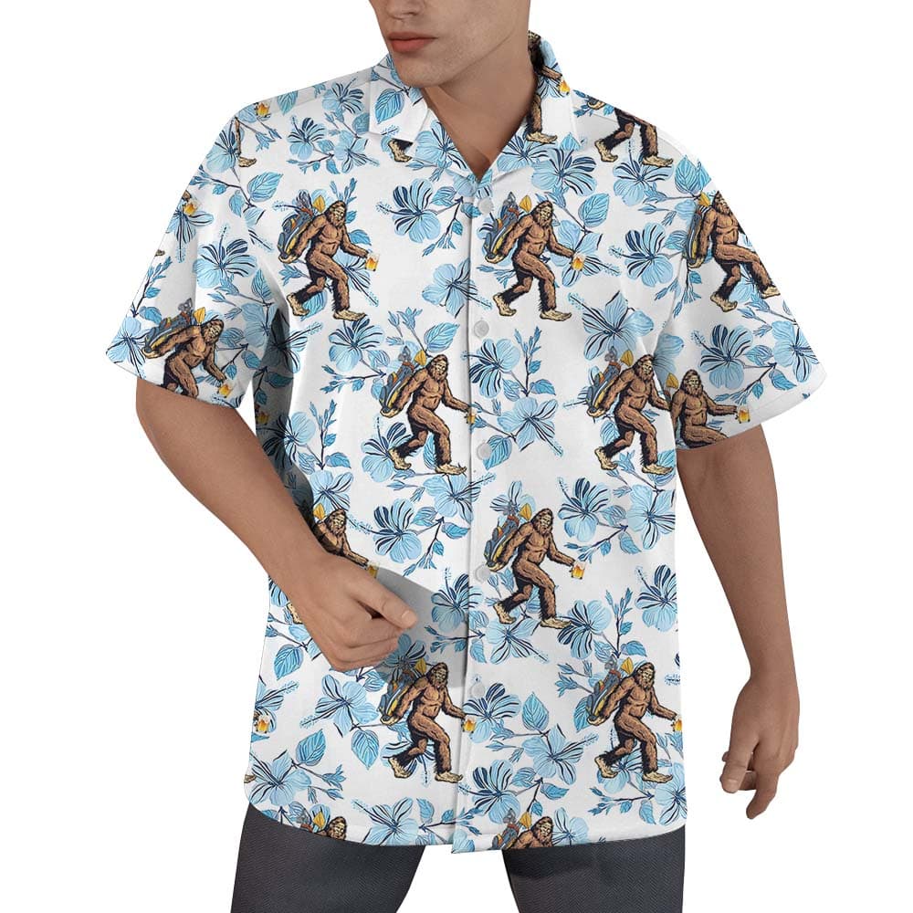 Bigfoot Golf Bear Men's Hawaiian Shirts1