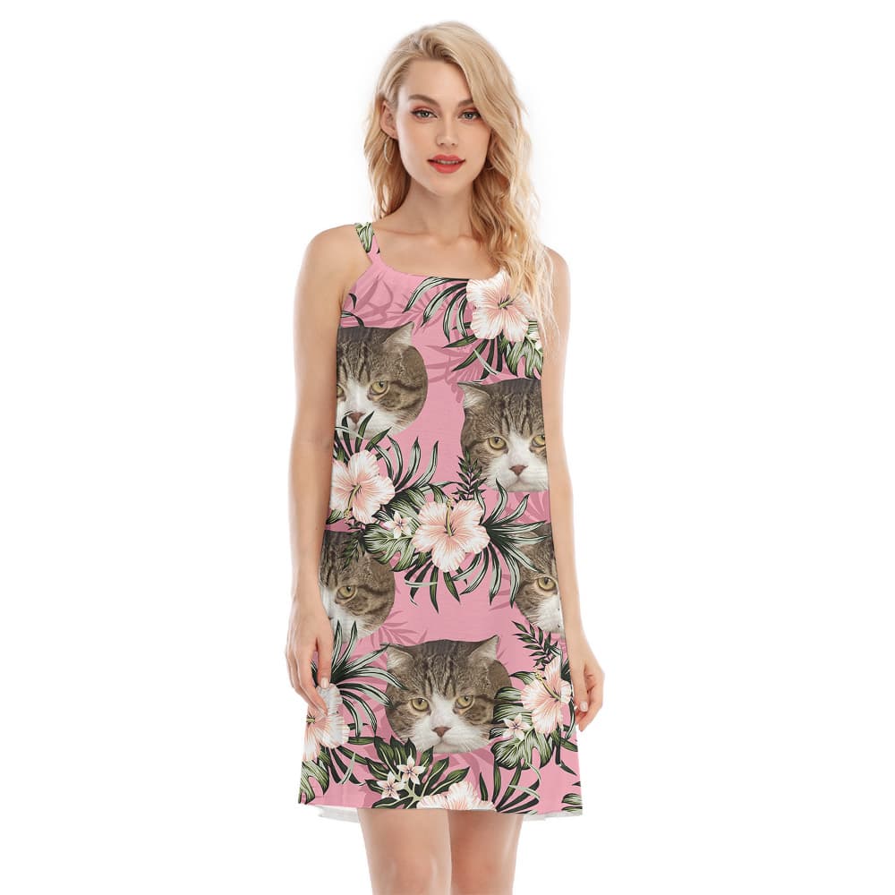 Cat Paw Custom Pet Hawaiian Cami Dress1