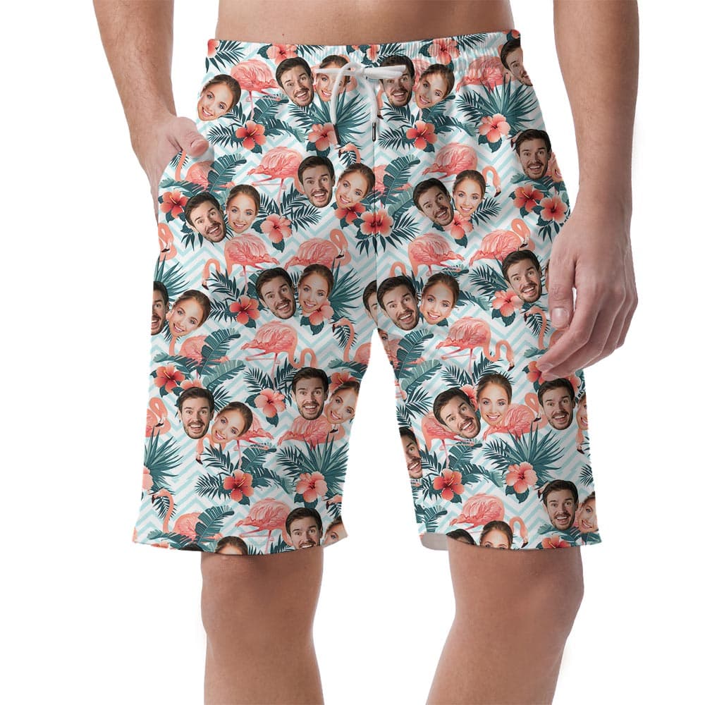 Hawaiian Custom Face Shorts Men For Couple