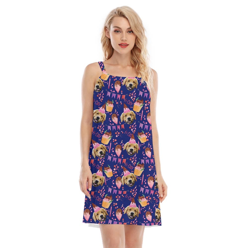 Matching Custom Face Hawaiian Cami Dress
