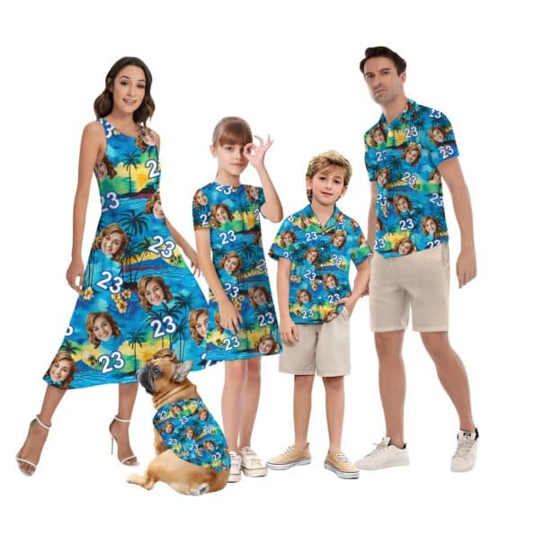 Custom Birthday Hawaiian Outfits Matching Shirt And Dress