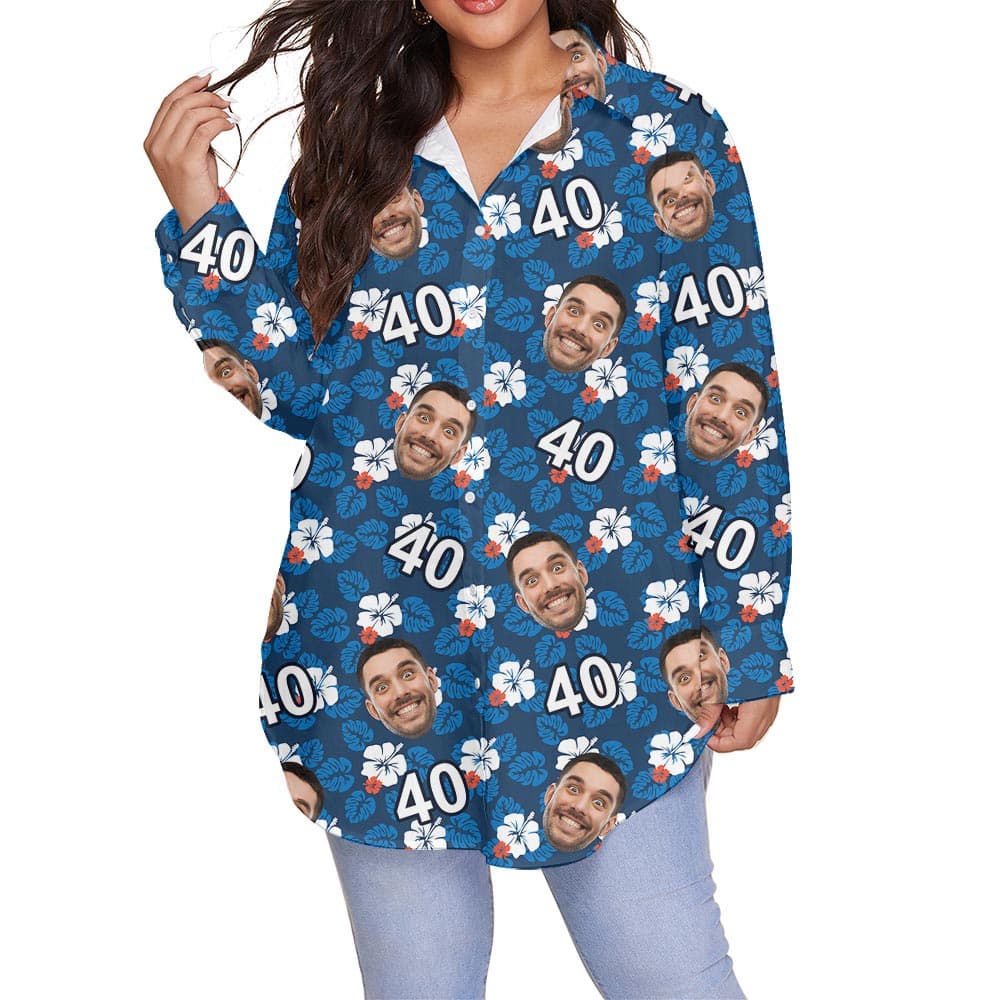 Custom Birthday Plus Size Hawaiian Shirt Women