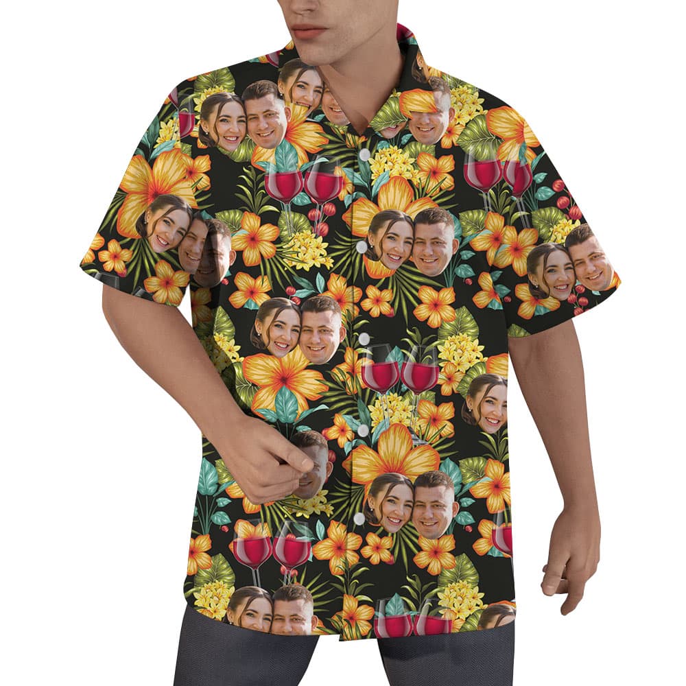 Custom-Couple-Face-Wine-Button-Up-Shirt1.jpg