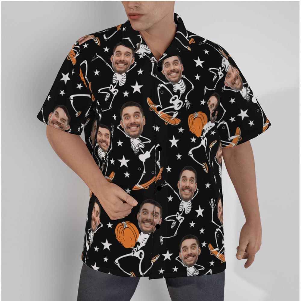 Custom-Face-Skeleton-Pumpkin-Halloween-Black-Hawaiian-Shirt-3.jpg