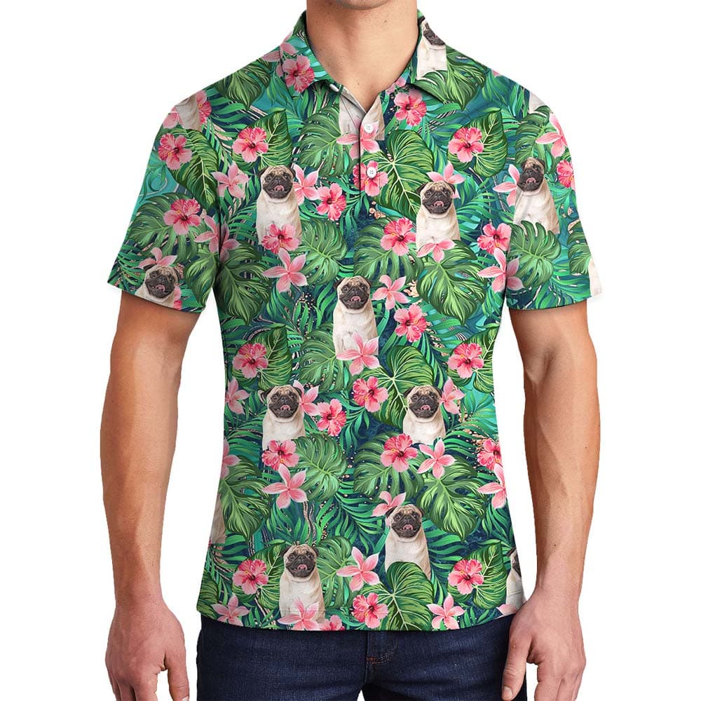 Custom Tropical Men's Polo Shirt With Multiple Faces1