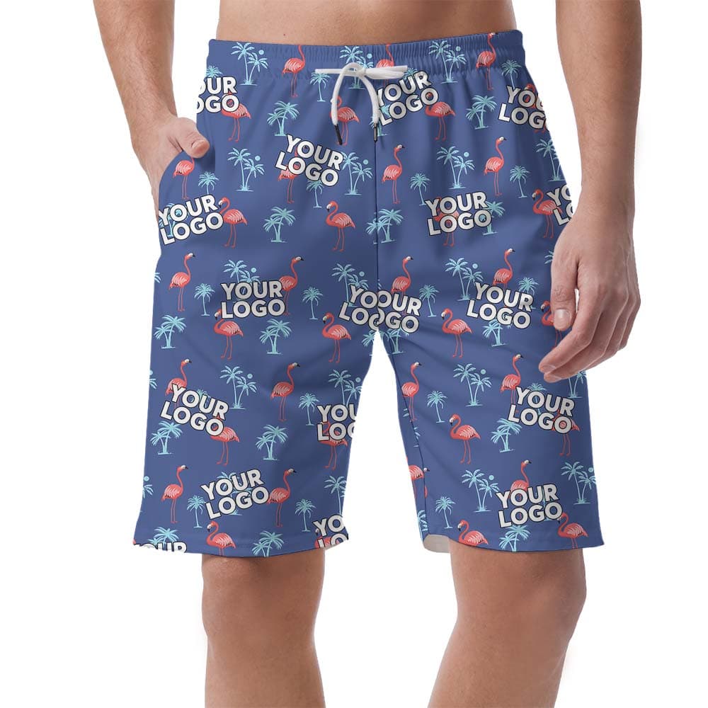 Customized Photo Flamingo Beach Hawaiian Shorts1