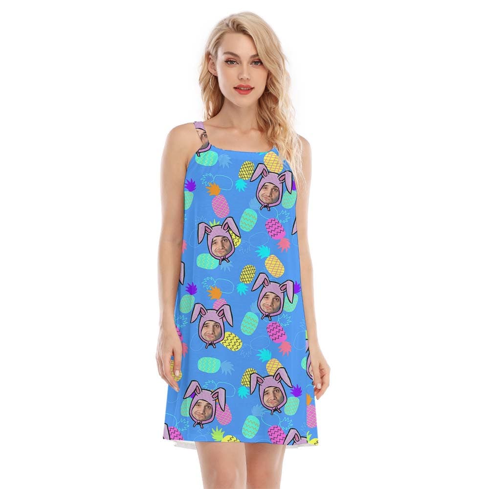 Cute Happy Easter Cami Dress With Multiple Faces1