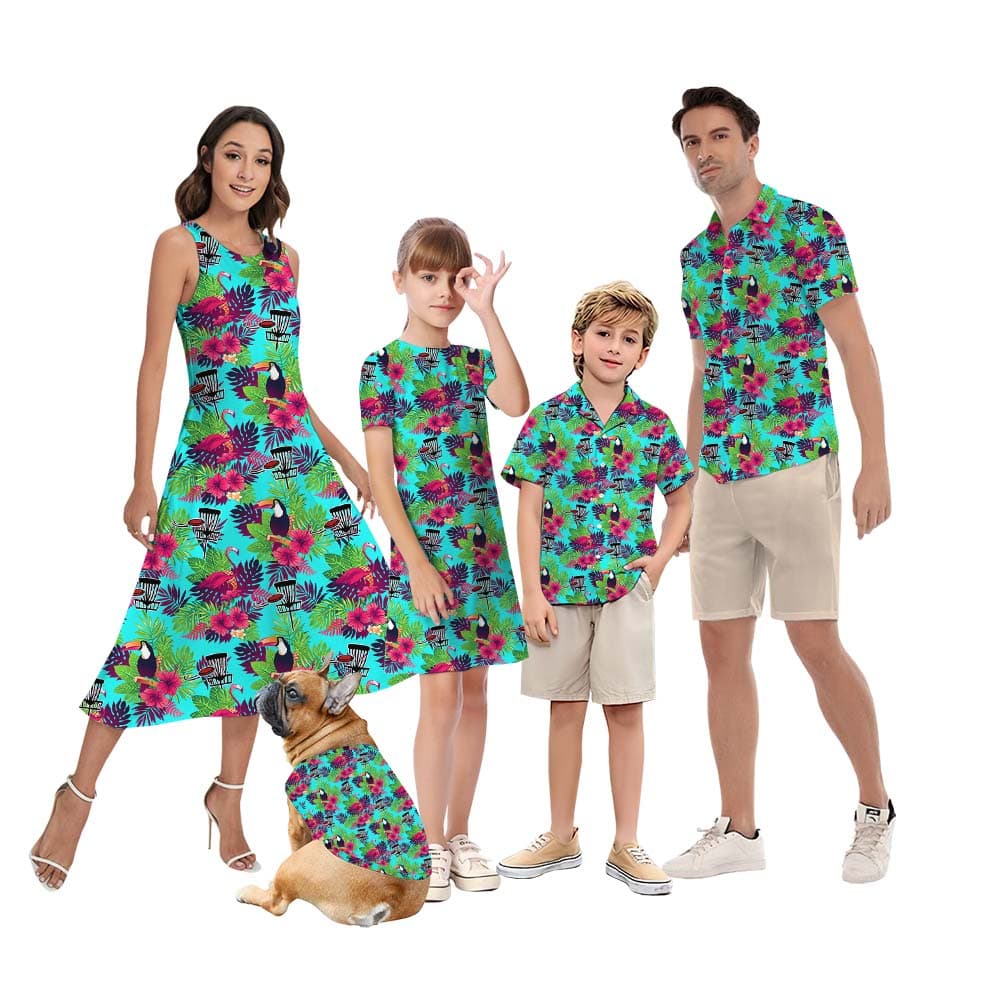 Disc Golf Matching Family Hawaiian Outfits4