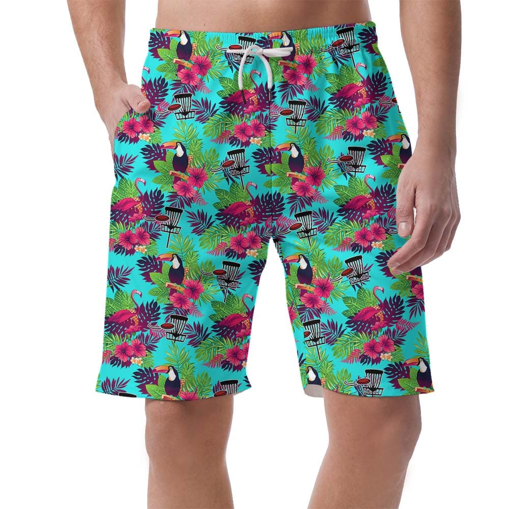 Disc Golf Tropical Men's Beach Shorts4