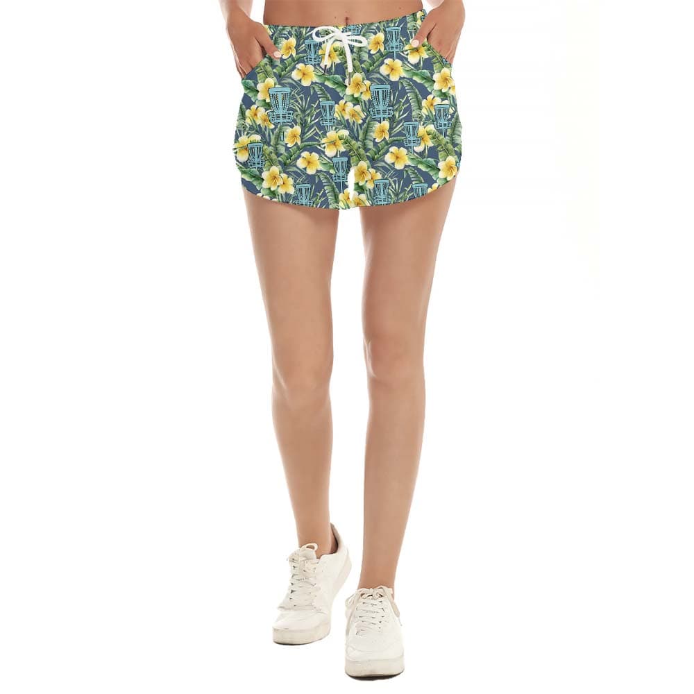 Disc Golf Tropical Women's Beach Shorts1