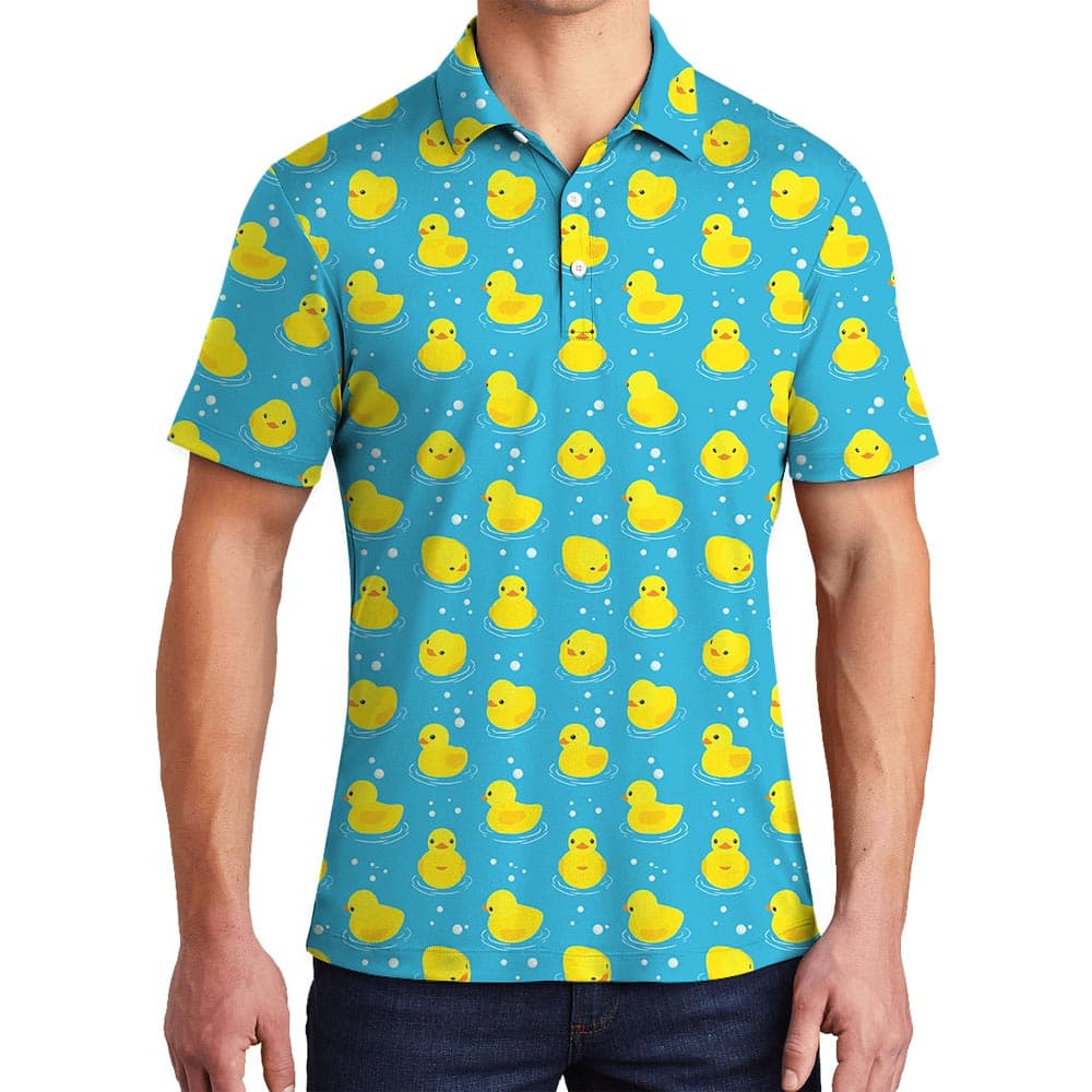 Duck Lover Hawaiian Polo Men For Vacation