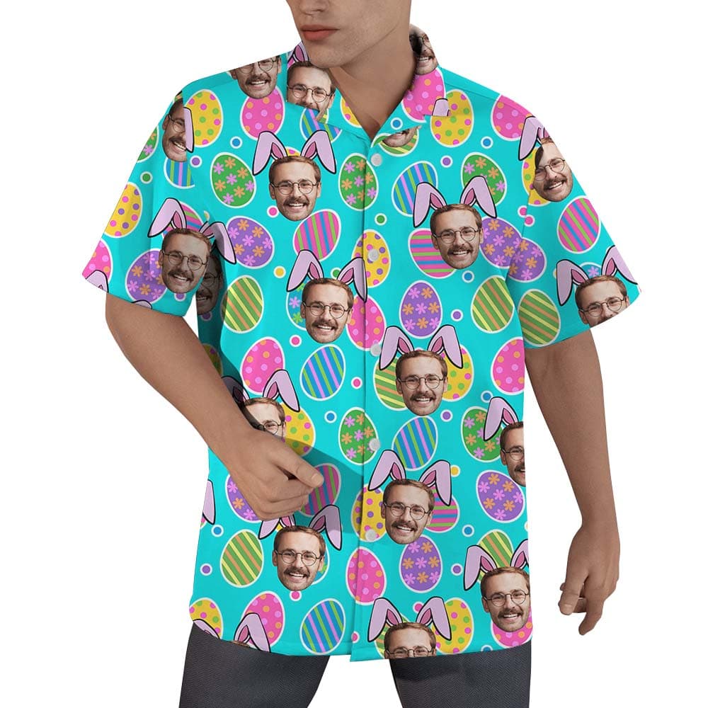 Easter Eggs Custom Face Hawaiian Shirt For Men1