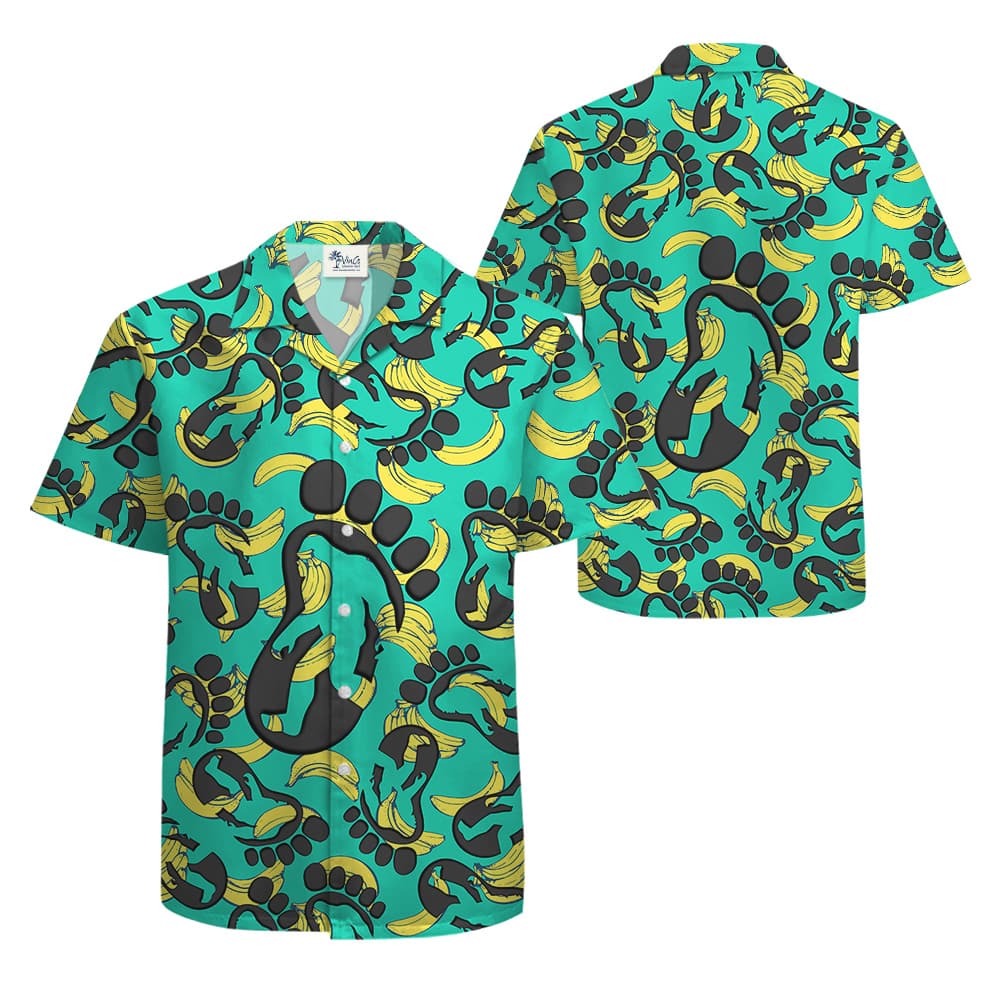 Funny Bigfoot Banana Hawaiian Shirt