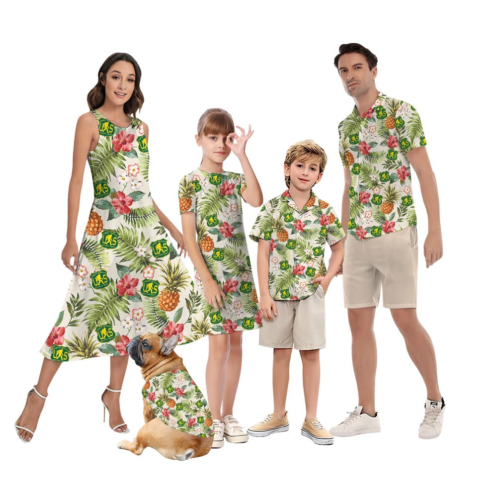 Funny Forest Service US Bigfoot Matching Family Hawaiian Outfits