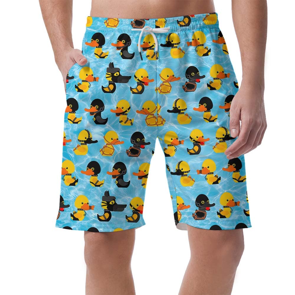 Funny Rubber Ducky Men's Hawaiian Shorts4