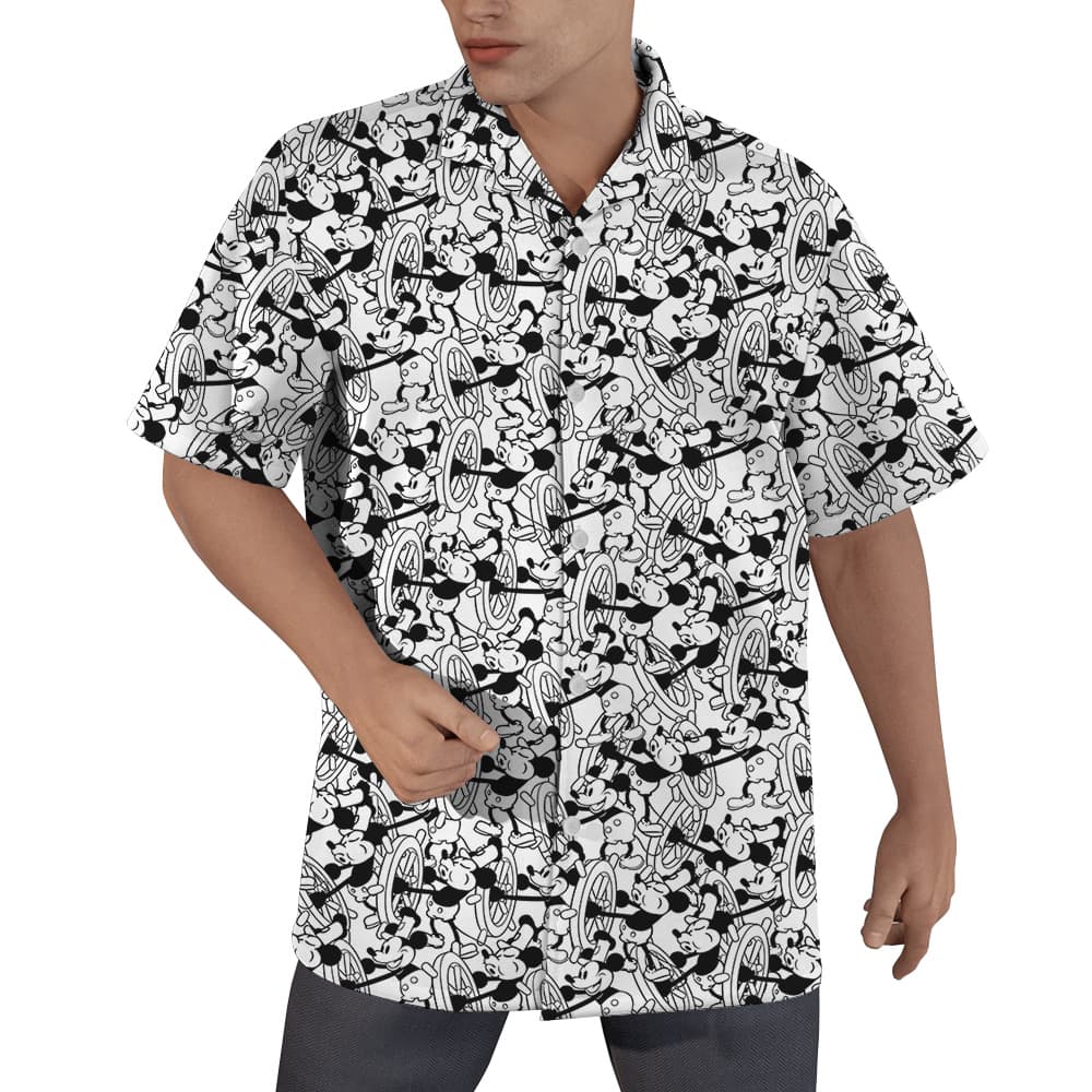 Funny Steamboat Willie Mickey Aloha Shirt (1)