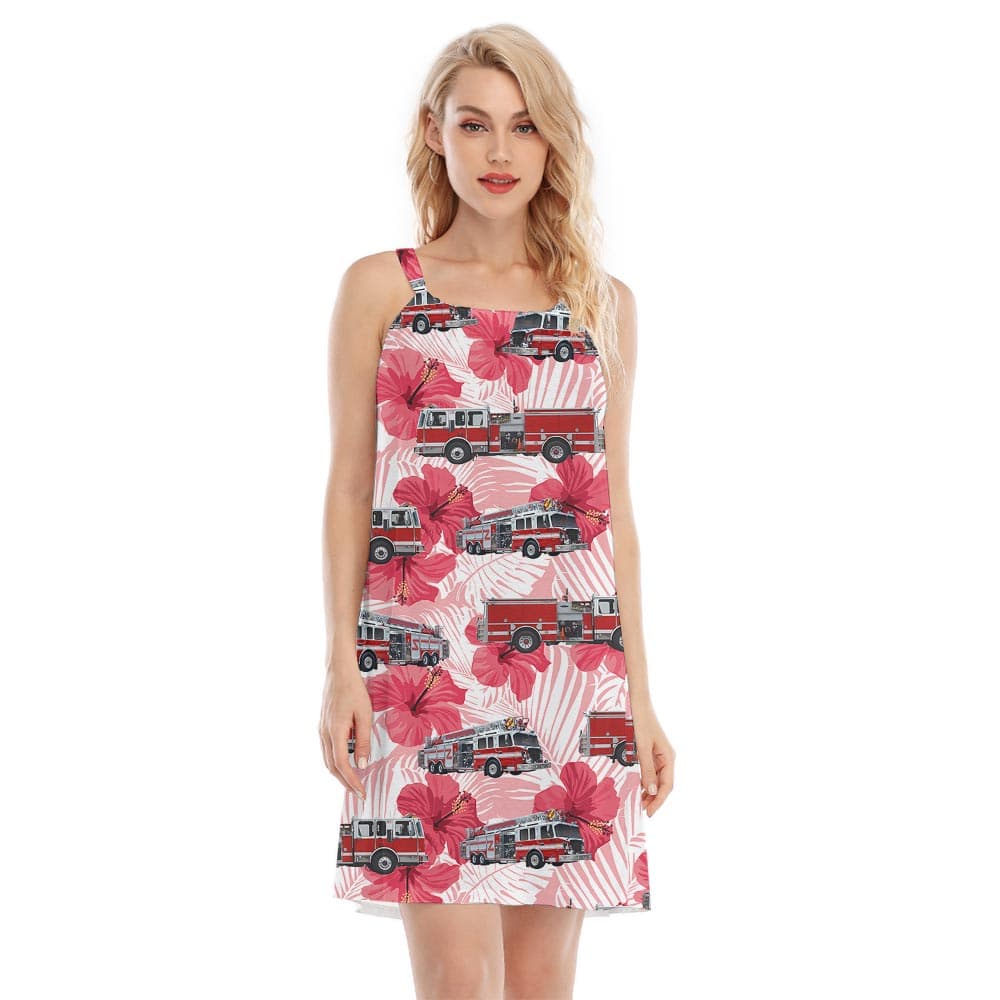 Summer Hibiscus Hawaiian Cami Dress