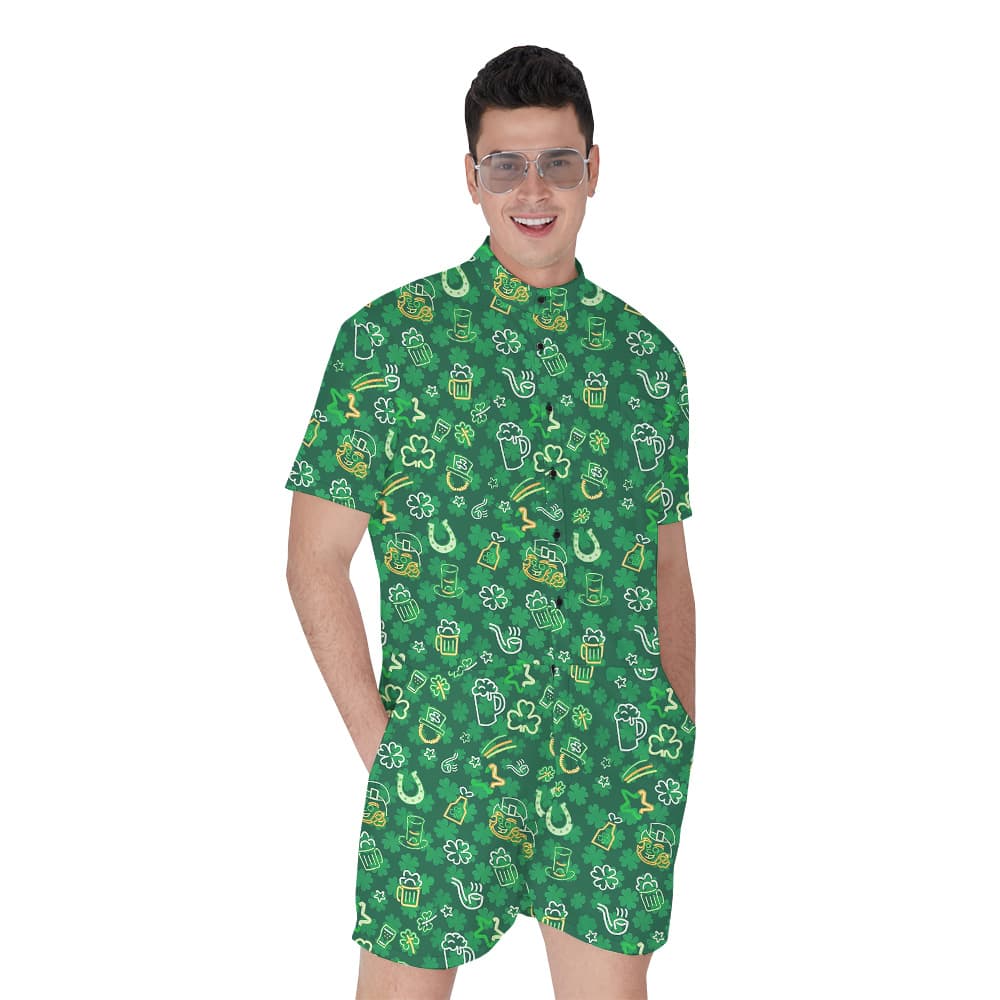Keep Calm and Irish On Aloha Romper for Men1