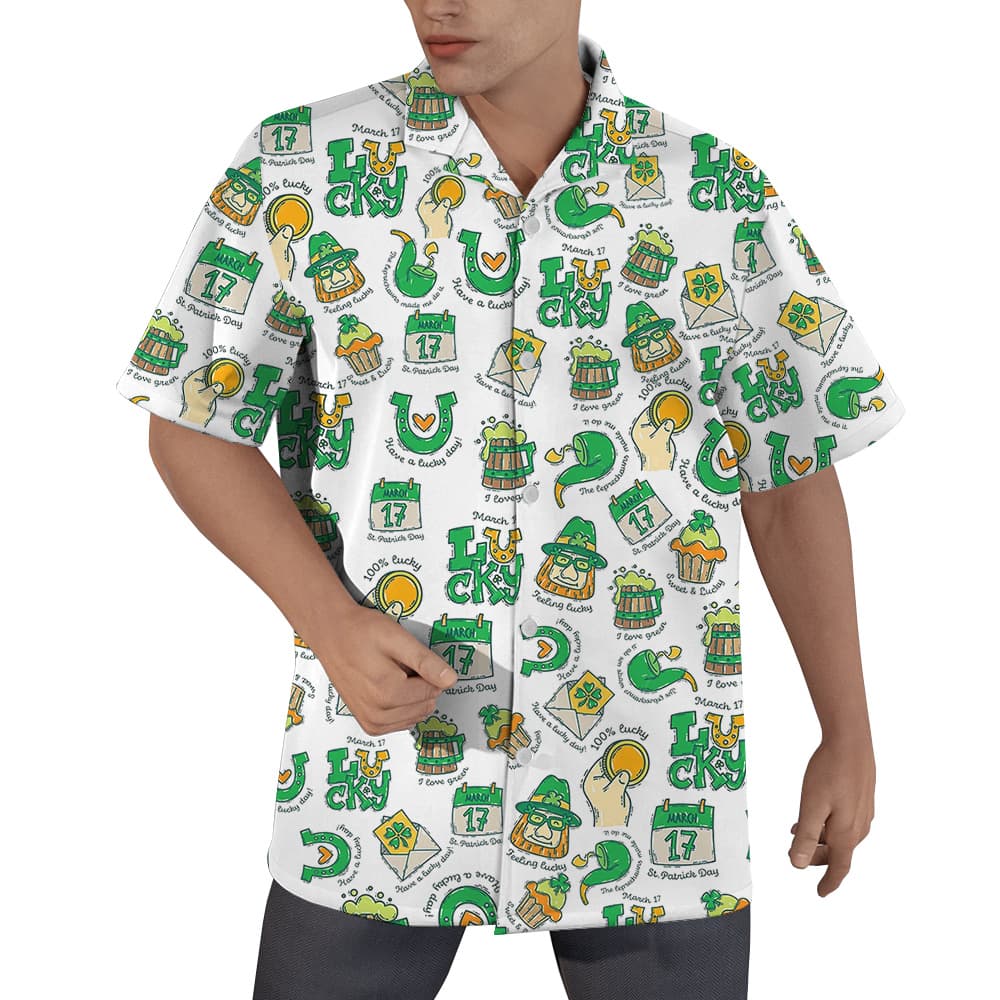 Lucky Luau March 17th Hawaiian Shirt for Men1