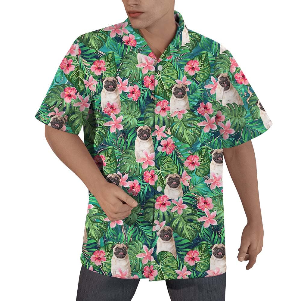 Men's Short Sleeve Custom Hawaiian Shirt With Faces1