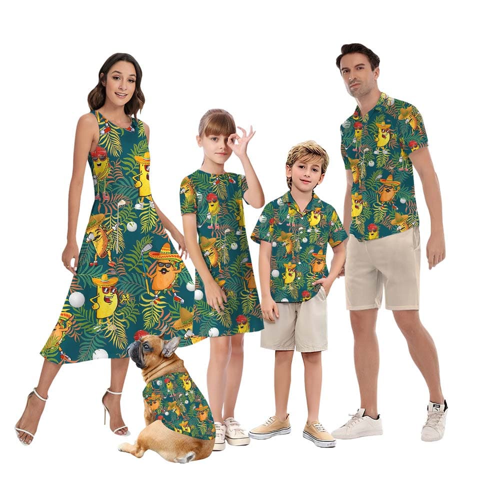 Mexican Food Golf Matching Tropical Hawaiian Shirt5