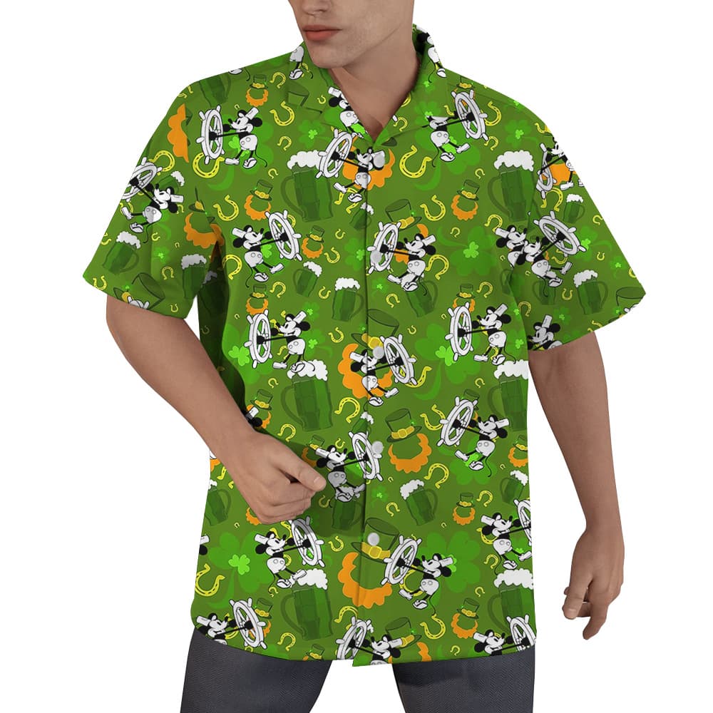 Mickey 1928 St. Paddy's Paradise Hawaiian Shirt for Men1