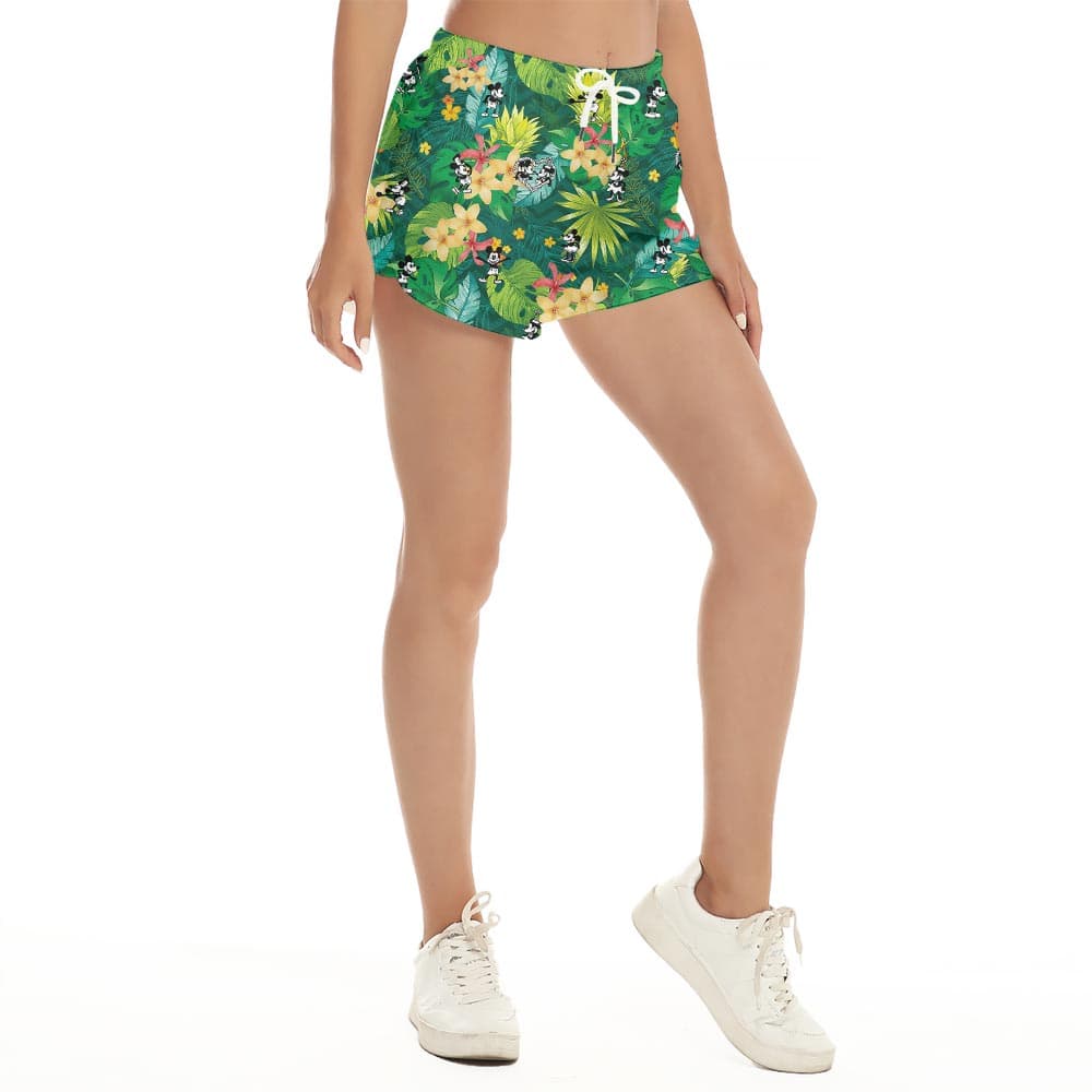 Mickey Minnie Steamboat Willie Hawaiian Shorts For Women