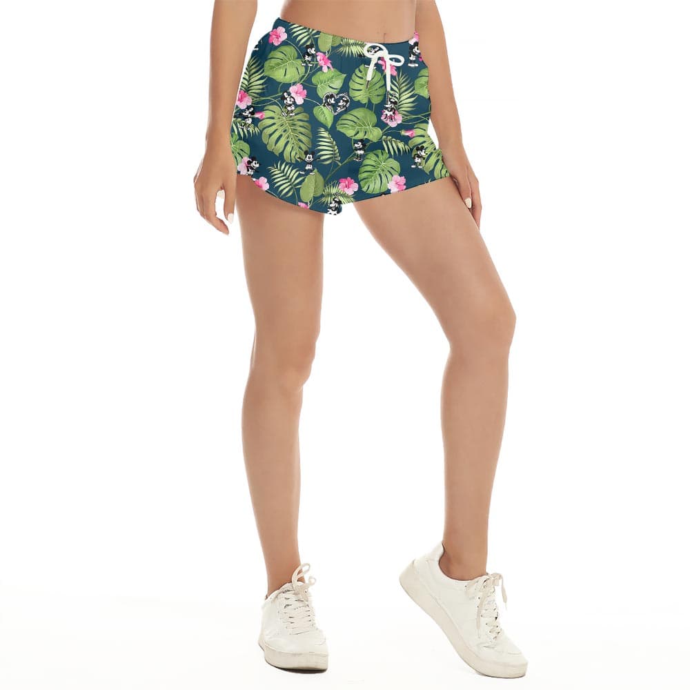 Mickey Minnie Steamboat Willie Summer Beach Shorts For Women