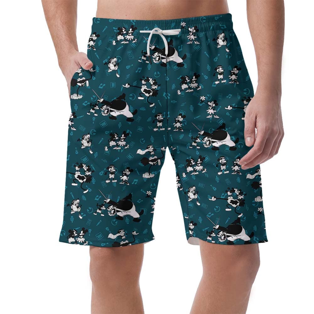 Music Mickey Mouse Steamboat Willie Music Shorts For Men4