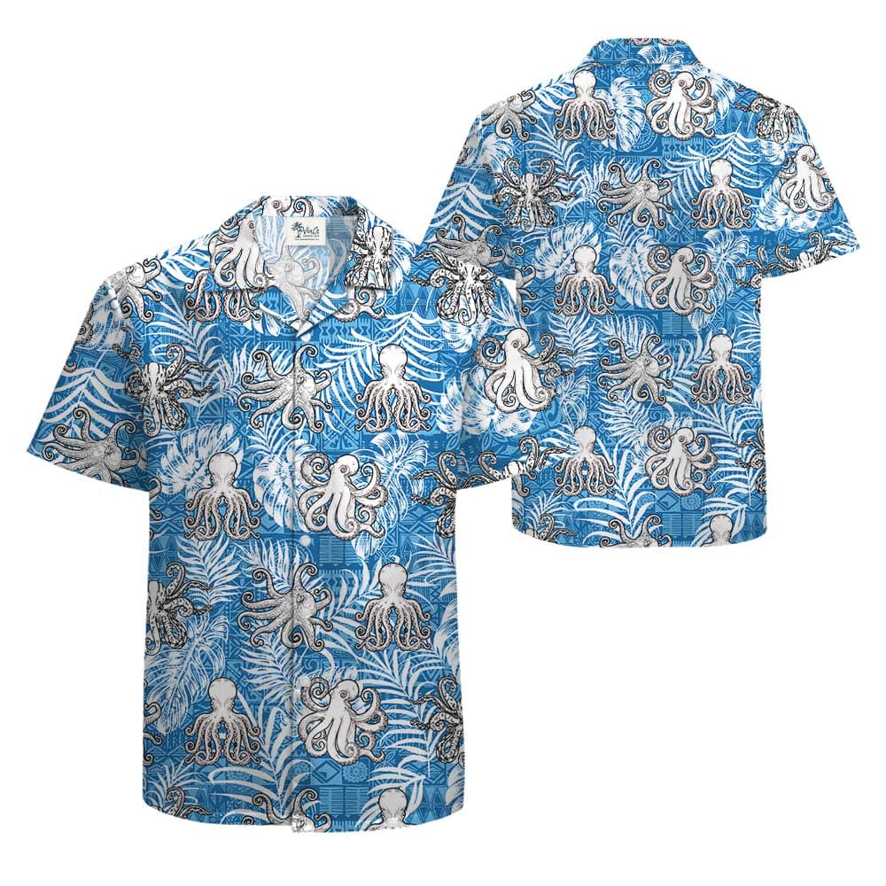 Octopus Vintage Men's Hawaiian Shirt For Men1
