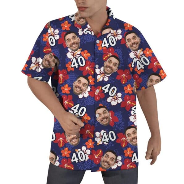 Personalized Birthday Hawaiian Shirt With Floral Aloha