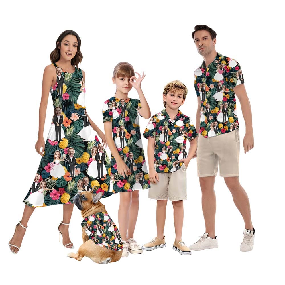 Personalized Bride And Groom Matching Hawaiian Shirts5
