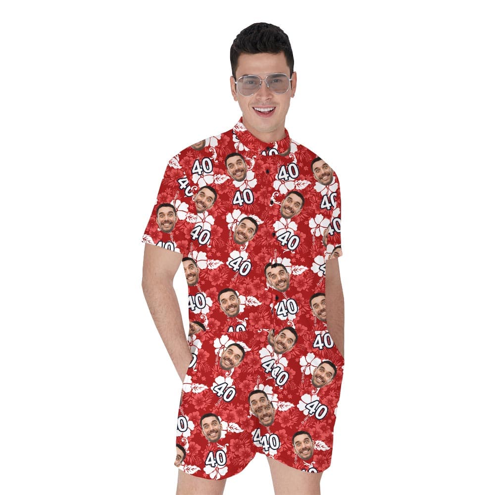 Personalized Male Romper With Custom Face Birthday