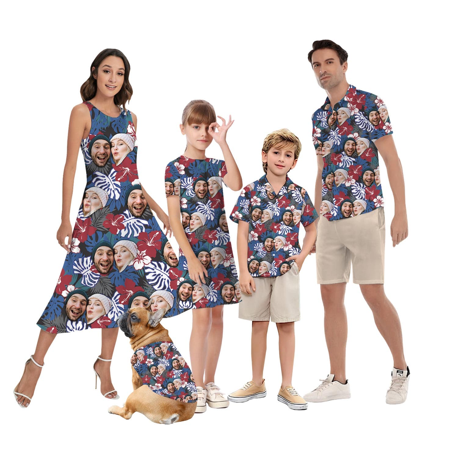 Personalized Matching Hawaiian Shirt Outfits With Couple Face