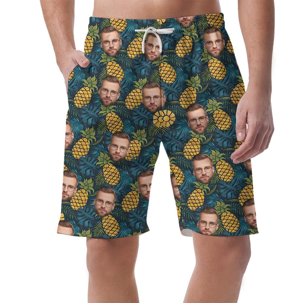 Personalized Party Face Pineapple Hawaiian Shorts For Men1