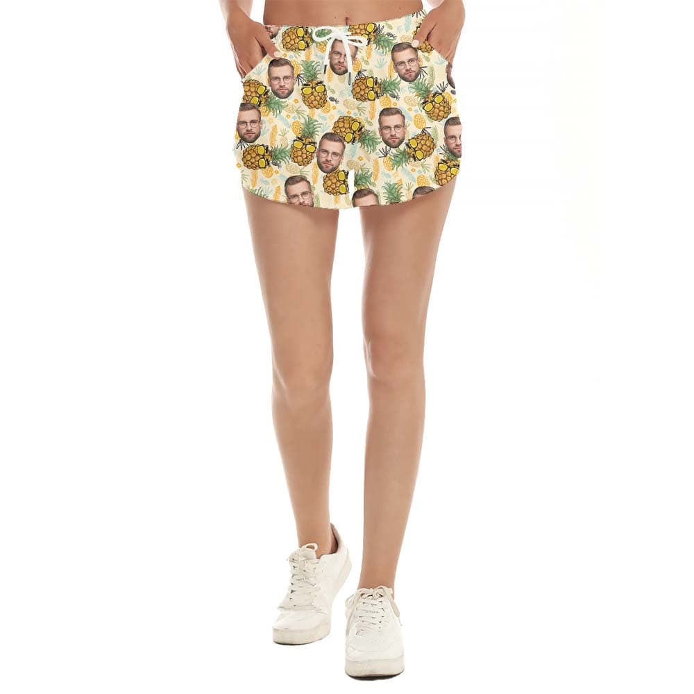Personalized Tropical Face Hawaiian Women's Shorts1