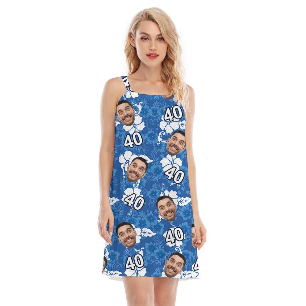 Personalized Women's Hawaiian Dress With Custom Photo Birthday