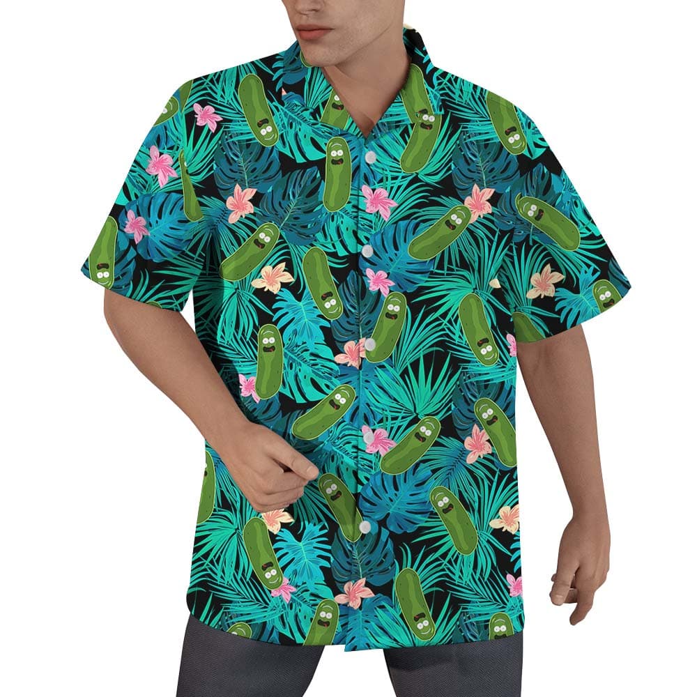 Pickle Green Hawaiian Shirt For Men1