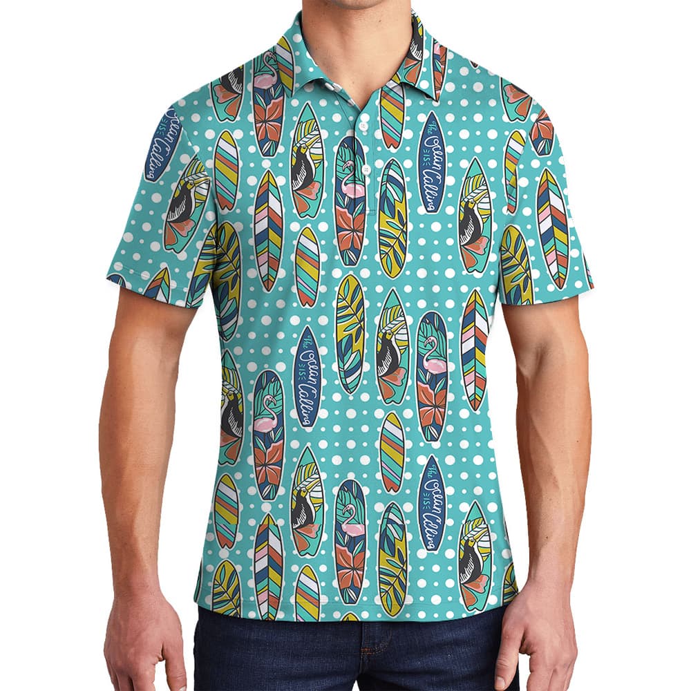 Purradise Custom Pet Hawaiian Polo Shirt for Men1