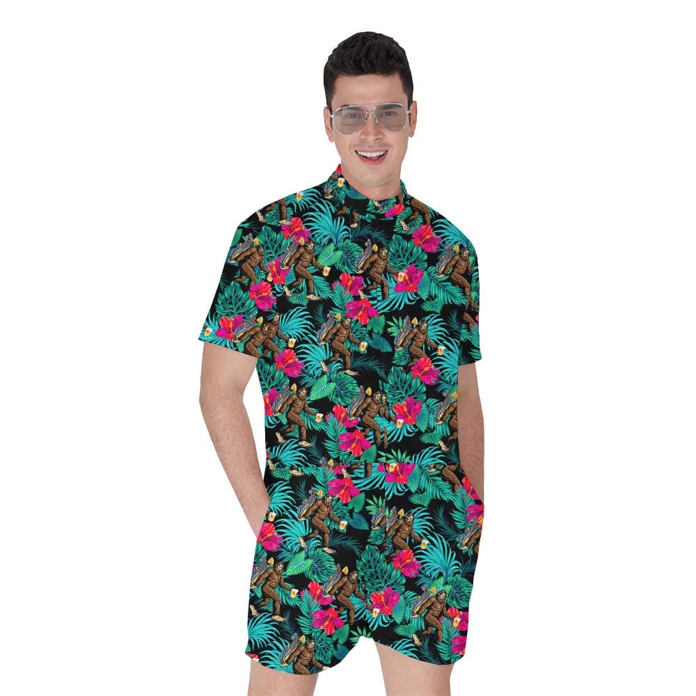 Sasquatch Golf Beer Tropical Men's Romper 1