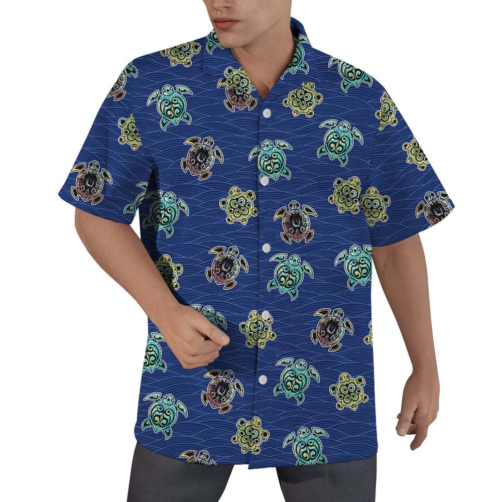 Sea Turtle Men's Hawaiian Shirt With Button Up1
