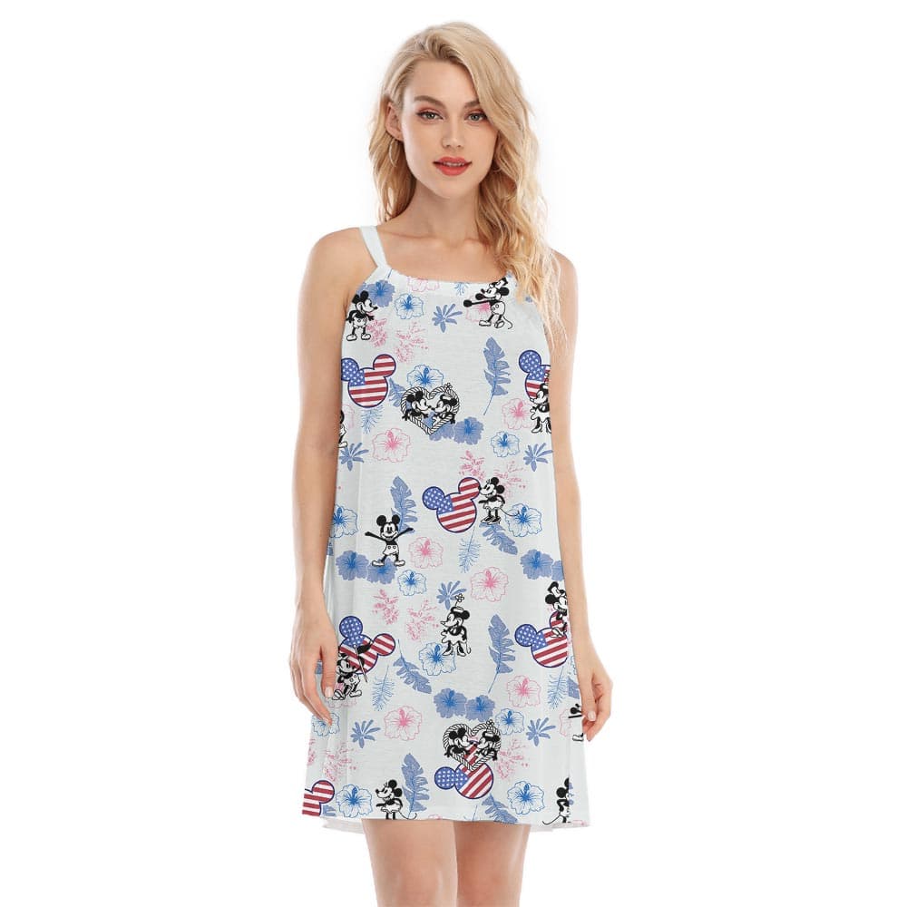 Steamboat Willie Mickey Mouse 4th Of July Women's Dress